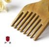 Wide tooth massage wooden comb Thick sandalwood hair comb tickling head Green sandalwood comb No paint No wax
