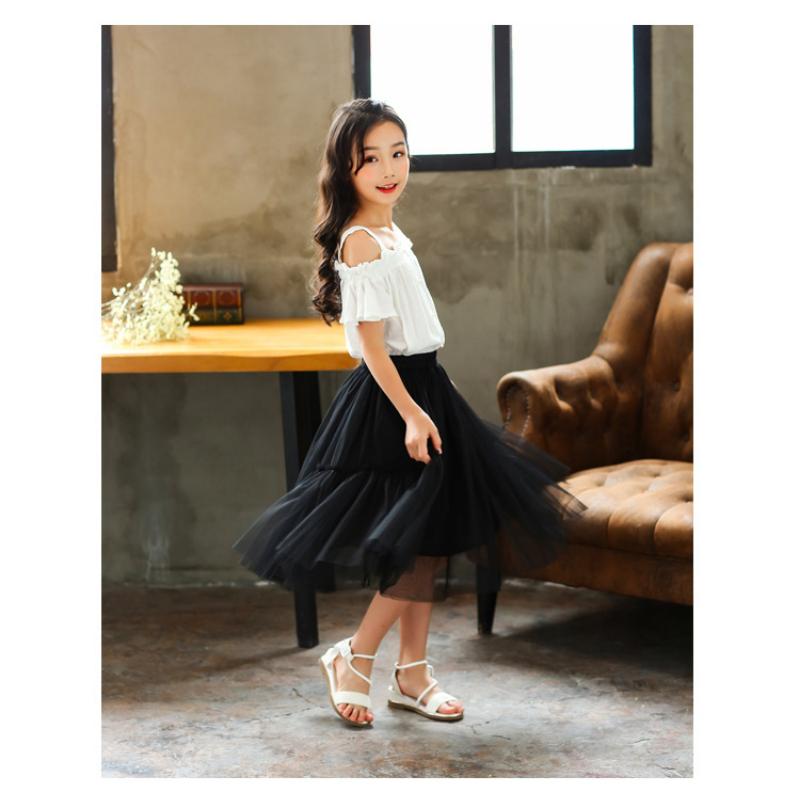 Children's Gauze Skirt Spring and Autumn Girls Simple Pengpeng Skirt