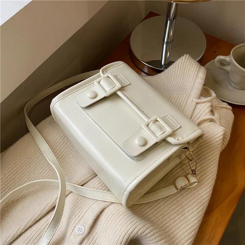 WTEMPO Casual Solid Color High Grade Retro Single Shoulder Bags Women Autumn Winter Versatile Elegant Crossbody Bags