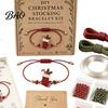 Beads for Jewelry Making DIY Christmas Beaded Bracelet Kit, Holiday Handmade Craft Supplies, Xmas Beading Sets Kids Bead Kit Adults, Kids, Family