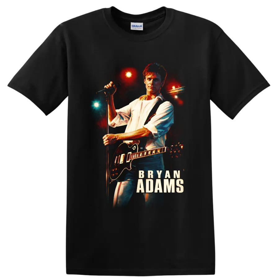 Bryan Adams Rockgitarrist Konzert T-Shirt Vintage Bühnenauftritt Tee Geschenk