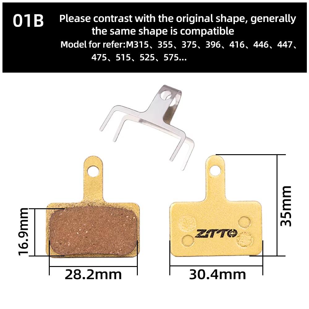 1 Pair Wear-resistant Disc Brake Pads Bicycle Accessories Copper Based