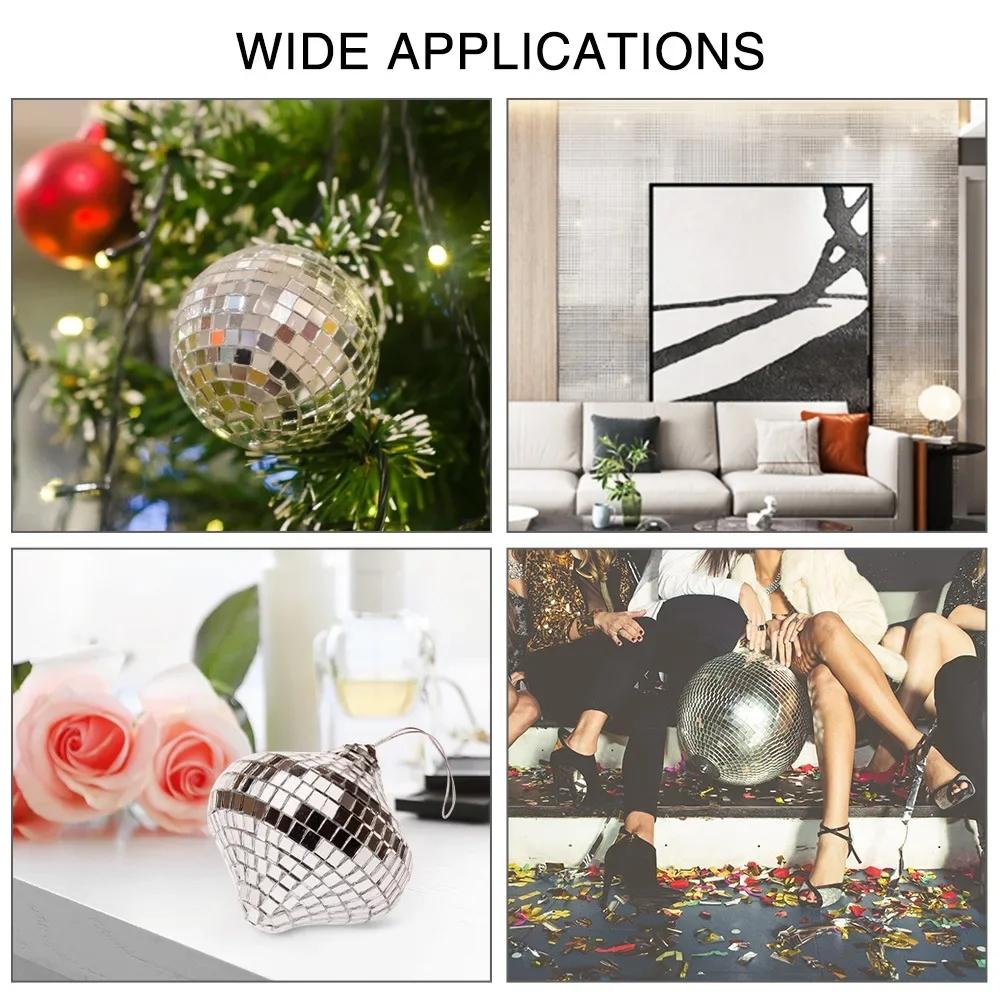 1PC 4x100cm Self-Adhesive Real Glass Craft Stickers Reflective Glass Tape Mirror Mosaic Tiles For Making DIY Hand Crafts Home De