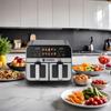 Air Fryer two chambers 9L dual 2400W air fryer dryer