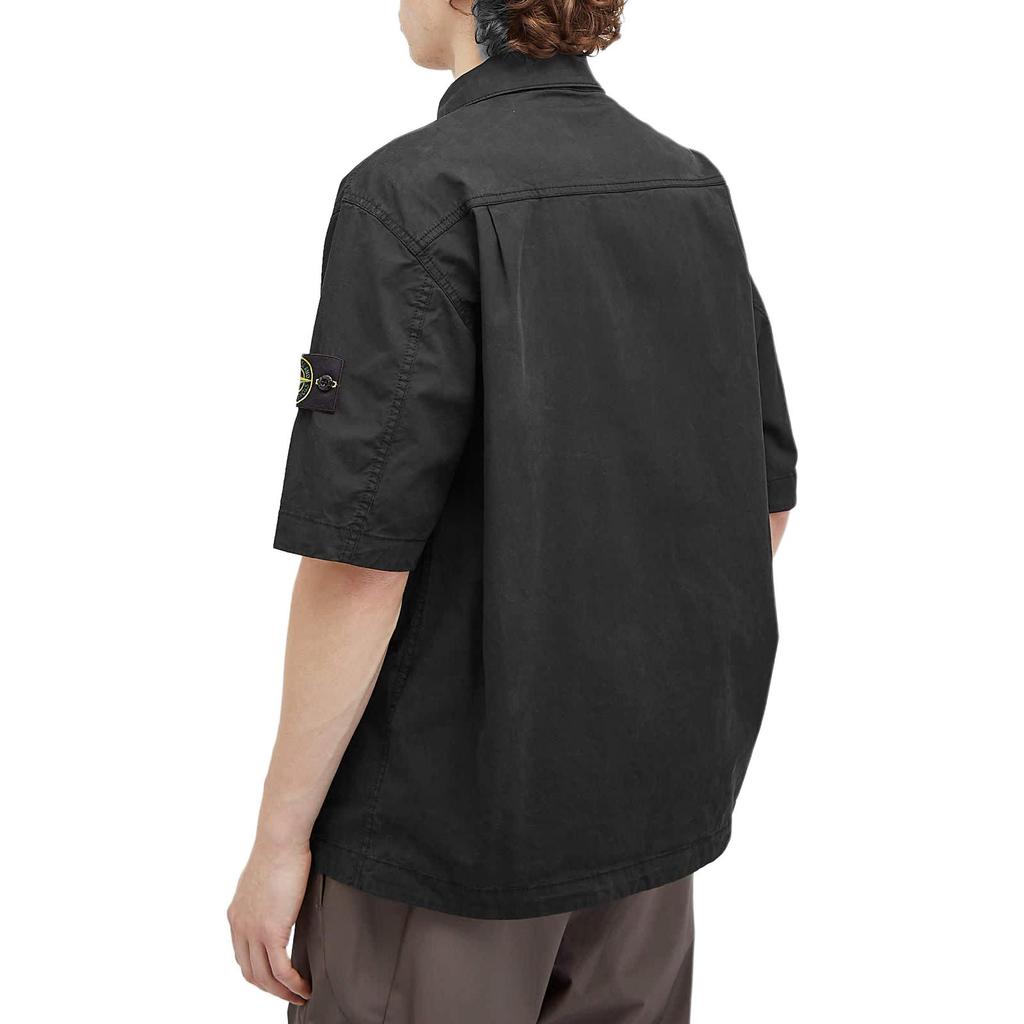 Stone Island FW24 Pima Cotton Minimalist Classic Badge Sleeve Label Short Sleeve Shirt Unisex Shirts 811512410-V0029