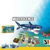Sea Life Mechanical Shark Building Set Shark Building Blocks Set with Display Stand and Lights Block Gift for Kids and Adults