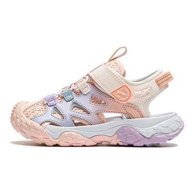 Li Ning Kids Série Sports Lifestyle Trek 2 Sandales Confortables Simples Color Block pour Enfants Sandales pour enfants YKKU004-8