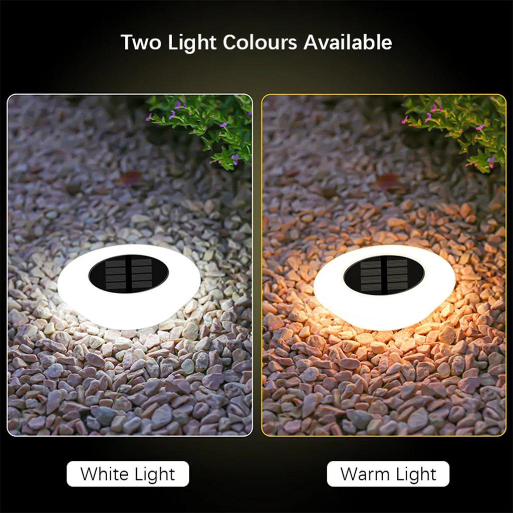 Solar Ground Light Lamp Outdoor Waterproof Park Landscape Powered Rechargeable Panel Decorative Lawn Floor Pathway Lights Garden