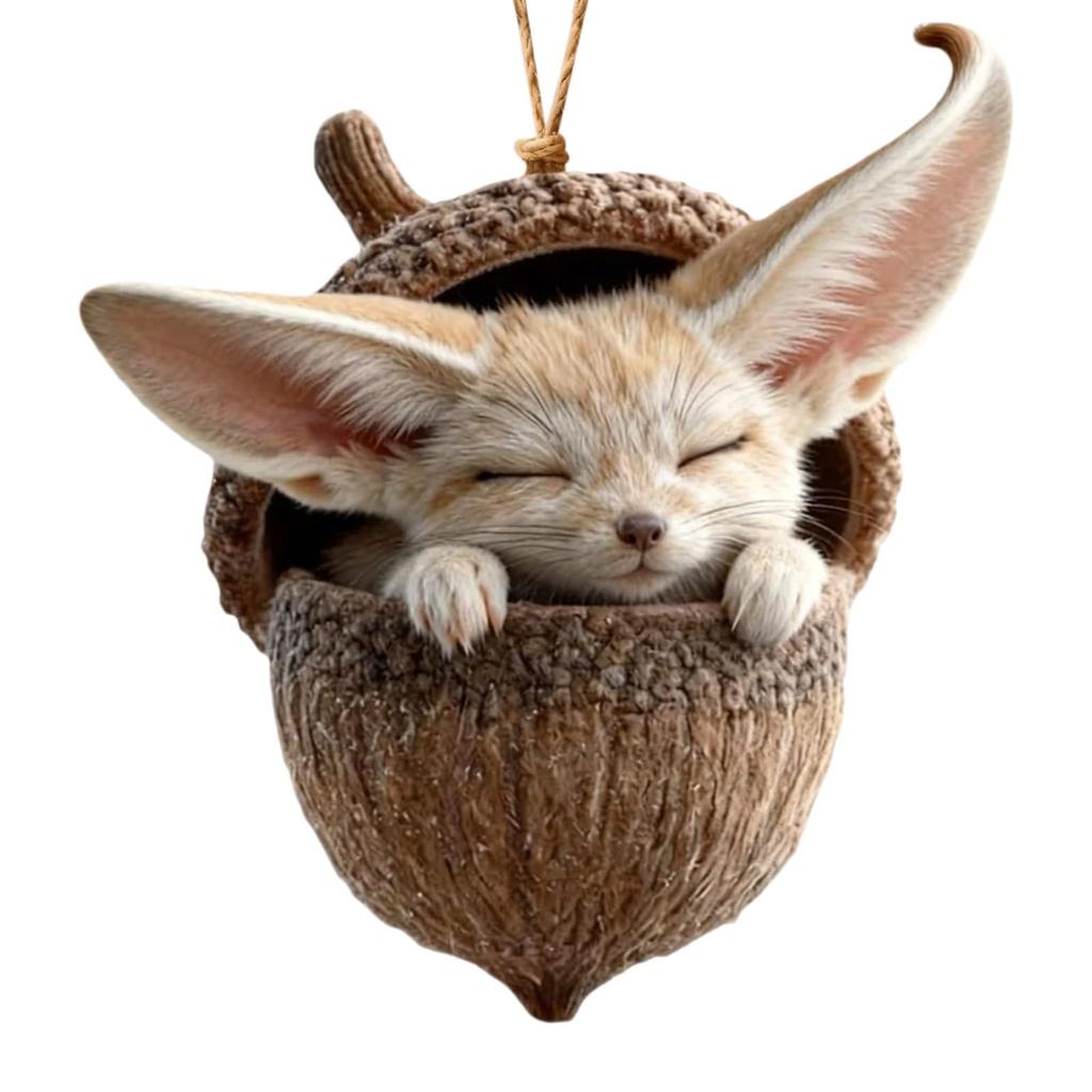 Leśne Ozdoby na Choinkę, Dekoracje Świąteczne, Urocze Ozdoby na Choinkę z Leniwcem, Prezent Dla Zakochanych.(2D)