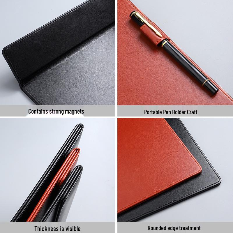 A4 Business Leder Klemmbrett mit Magnetverschluss und Logo Druckoption