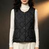 Women V Neck Fleece Lined Casual Vest Solid Color With Pockets