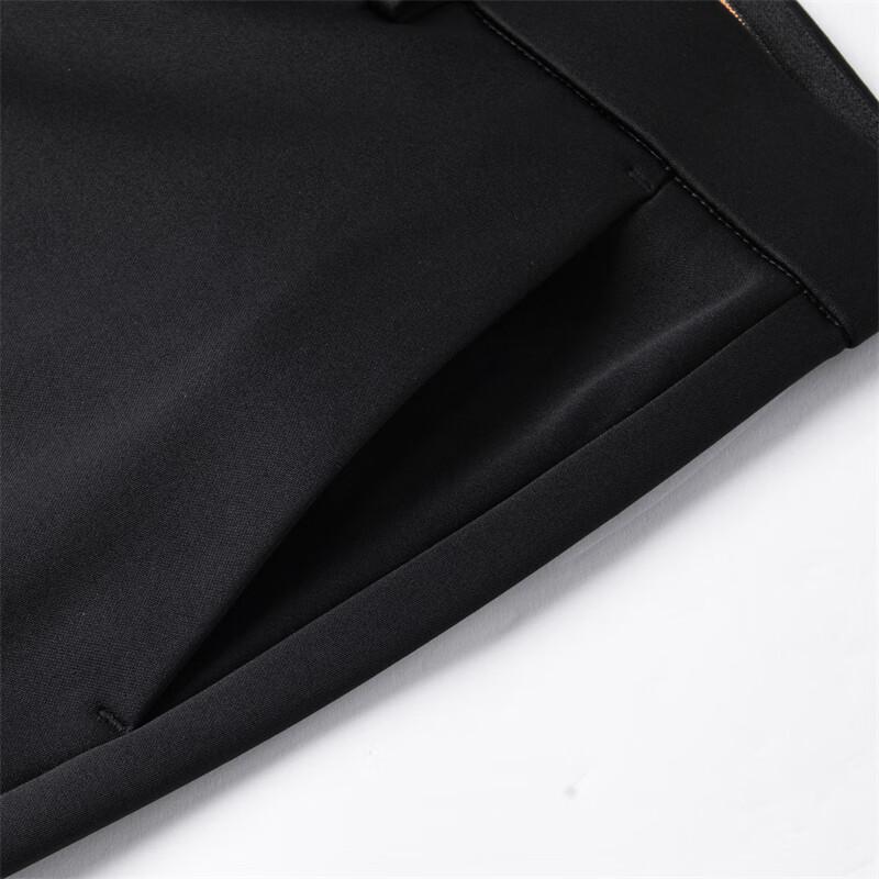 JOW Pánské merino vlněné business casual kalhoty s rovnými nohavicemi