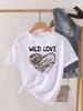Love Heart Print Clothes Graphic Tshirt Fashion Print Summer Unisex Trend Sweet Short Sleeve Lady Female Shirt Tee