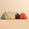Women's Genuine Leather Litchi Grain Mini Coin Purse & Lipstick Clasp Bag