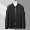 Chenille Zipper Cardigan: Men's Stand-Up Collar Jacket for Spring & Autumn