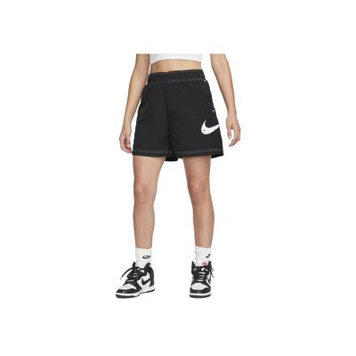 Sportswear Swoosh Big Logo Print Elastic Waist Shorts Women Bottoms Black DM6752-010