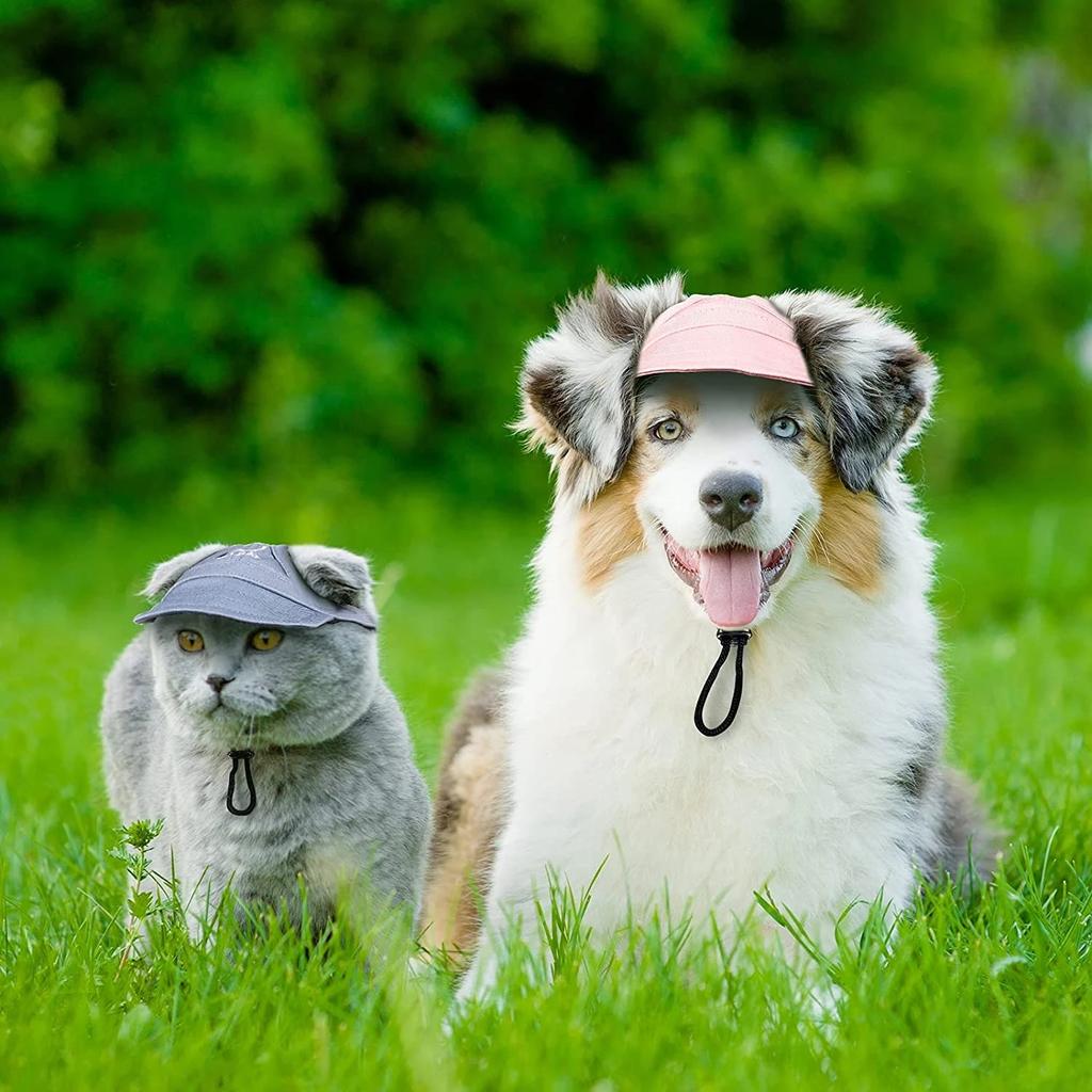 Cappellino da Baseball Regolabile per Cani con Fori per le Orecchie per Chihuahua Bulldog Francese Sport all'Aperto Cappello Parasole per Animali Domestici Visiera per Cucciolo