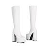 Women's High-heeled Boots, Sexy European and American Style Autumn and Winter New Waterproof Platform Thick Heel Large Size Medium Boots