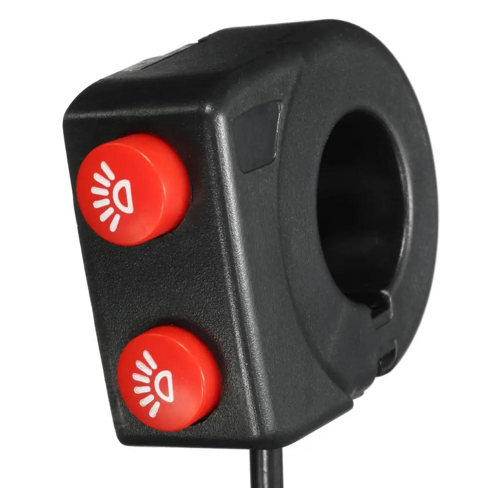 1pc 7/8 Inch 22mm Motorcycle Bike Handlebar On Off Button Head Spot Fog Light Switch Motorcycle Switches