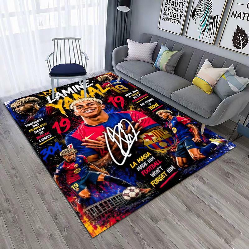 FC Barcelona's Lamine Yamal Young Player of the Year Carpet Is Suitable for Living Room and Bedroom Doormats Office Balcony Decorative Carpet 5
