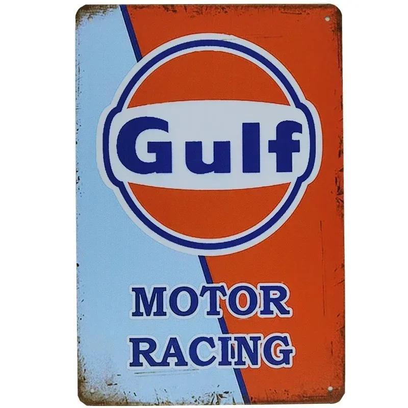 Vintage MOTOR OIL Metal Tin Sign Plaque RACING TEAM Decorative Plates For Garage Club Man Cave Bar Pub Hotel Cafe Wall Decor