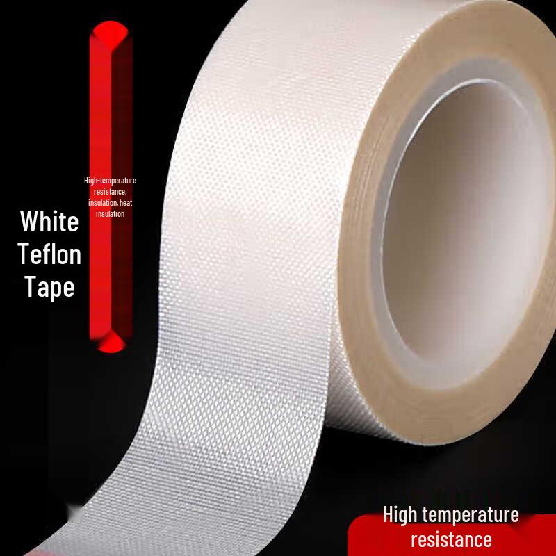 3J White High-Temperature PTFE Fiberglass Tape