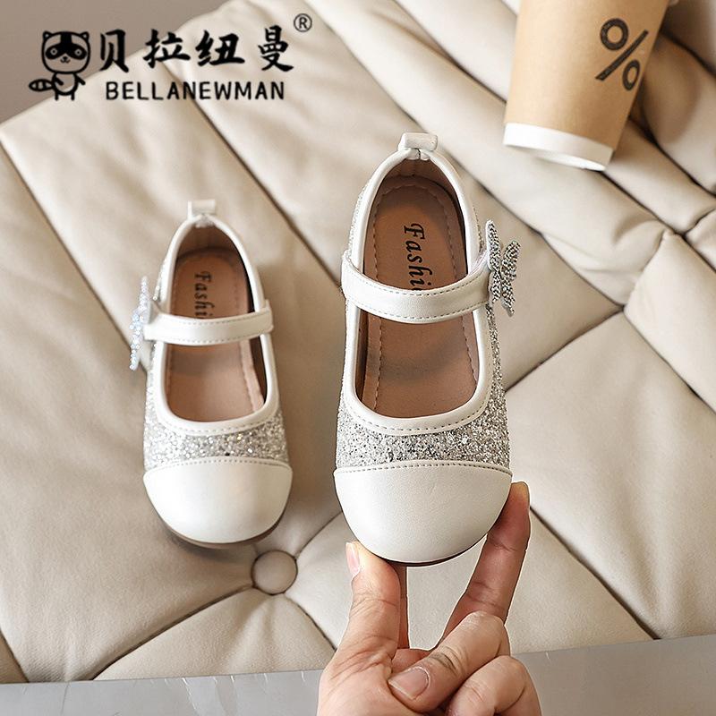 

Designed girls butterfly crystal shoes, new spring and autumn children s fashion rhinestone comfortable princess shoes, small leather shoes 27the Length Within the C