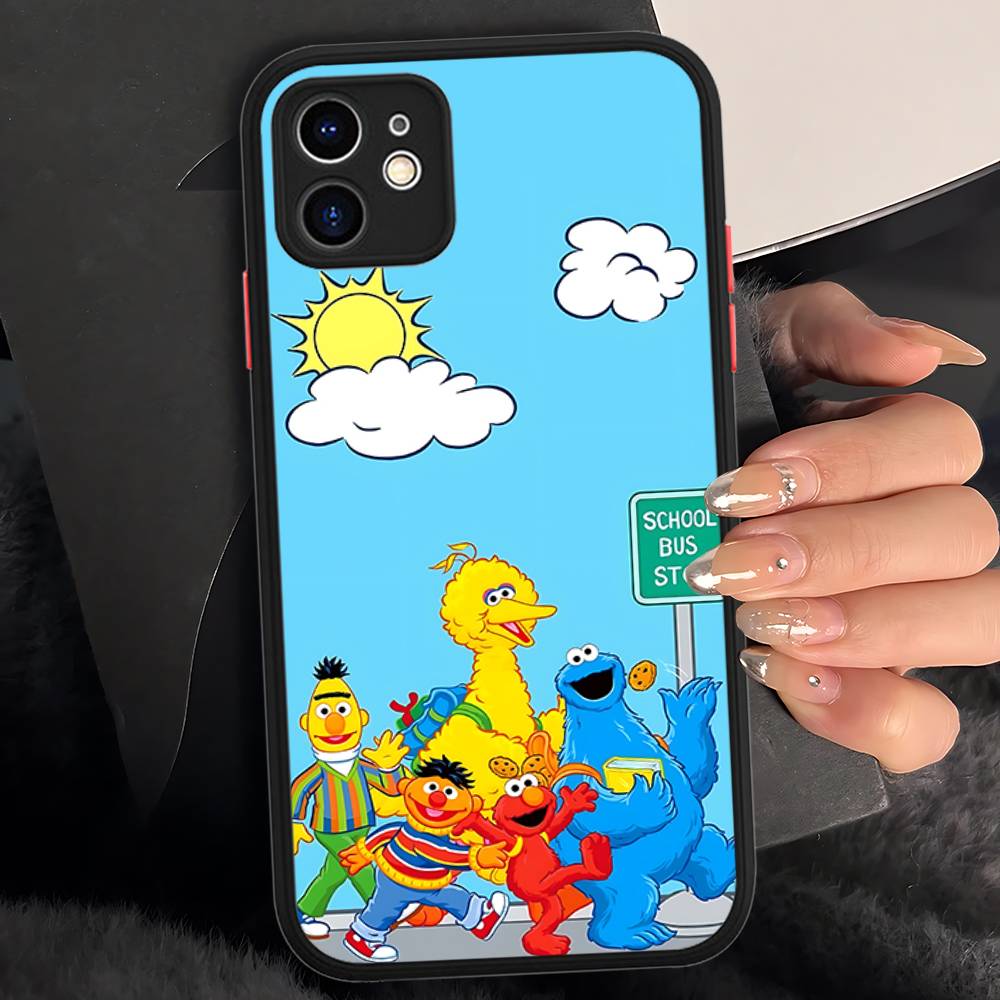

Sesame Street Cartoon Phone Case For Iphone 16 14 15 16 13 12 11 16 Pro Max X XS MAX Plus Cover Matte TPU iphone 15 plus