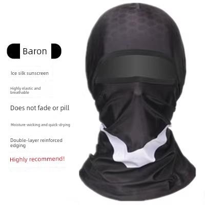 Sun Protection Mask for Men, Ice Silk Headscarf, Cycling Neck Gaiter, Neck Protector, Summer Fishing Full-Face Cover, Face Mask