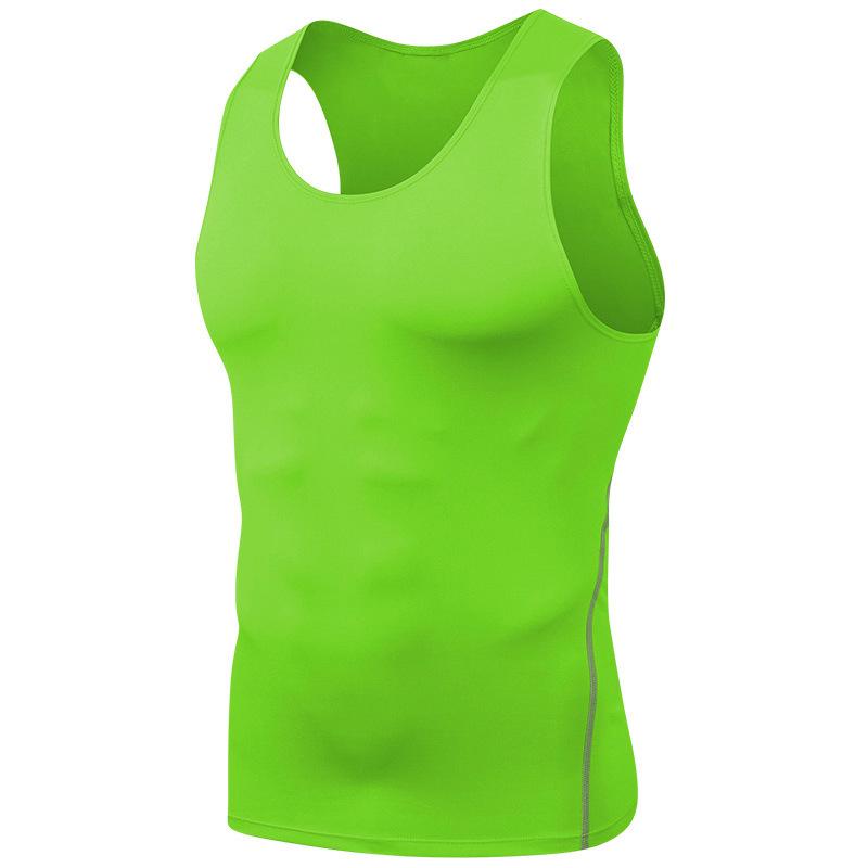 

Summer Sports Quick-Dry Compression Training Vest for Running, Basketball, and Football XXXL (Asian Size) флуоресцентный зеленый