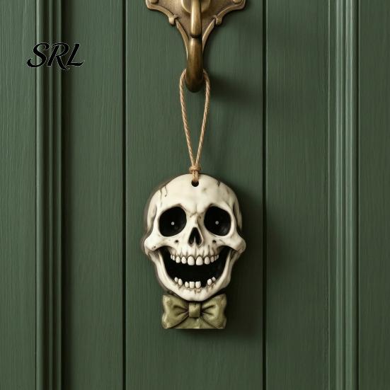 Natuurlijk Massief Hout Hangend Decor Vintage Halloween Houten Ornamenten, Rustieke Spookachtige Geest Pompoen Uil Schedel Ornamenten Decoratie voor Open Haard