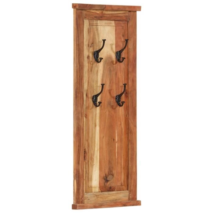 VidaXL Porte-manteaux 2 pcs Bois massif d'acacia 38x100 cm
