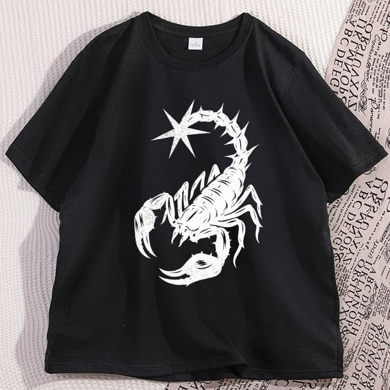 Y2K Scorpion T Shirt Unisex Women Y2k Graphic Tees Funny Cotton Short Sleeve Round Neck Tshirt Women Streetwear High Quality Tops