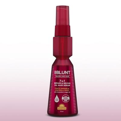 BBLUNT 7 In 1 Repair & Revive Oil Hair Serum for Upto 100% Damage Repair - 70ml | Addresses 7 Signs of Hair Damage | Enriched with Ceramides