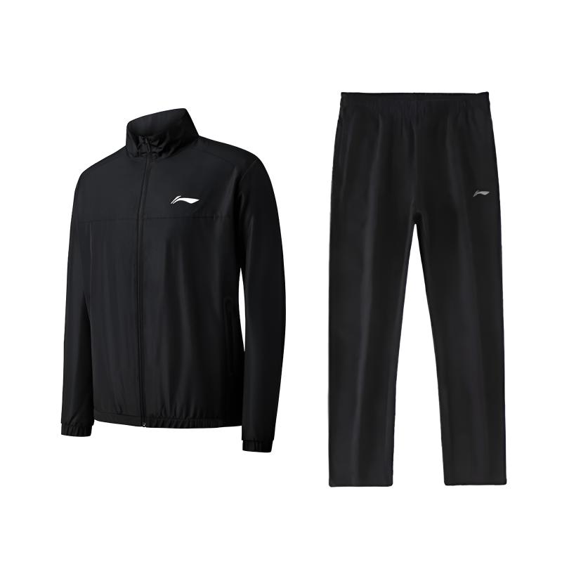 

Li Ning Принт с логотипом Минималистичный дизайн Модный Ветрозащитный Дышащий Удобный Универсальный Куртка с воротником-стойкой Повседневный Спортивный костюм YJDV059-1+AKLUHH1-1 S