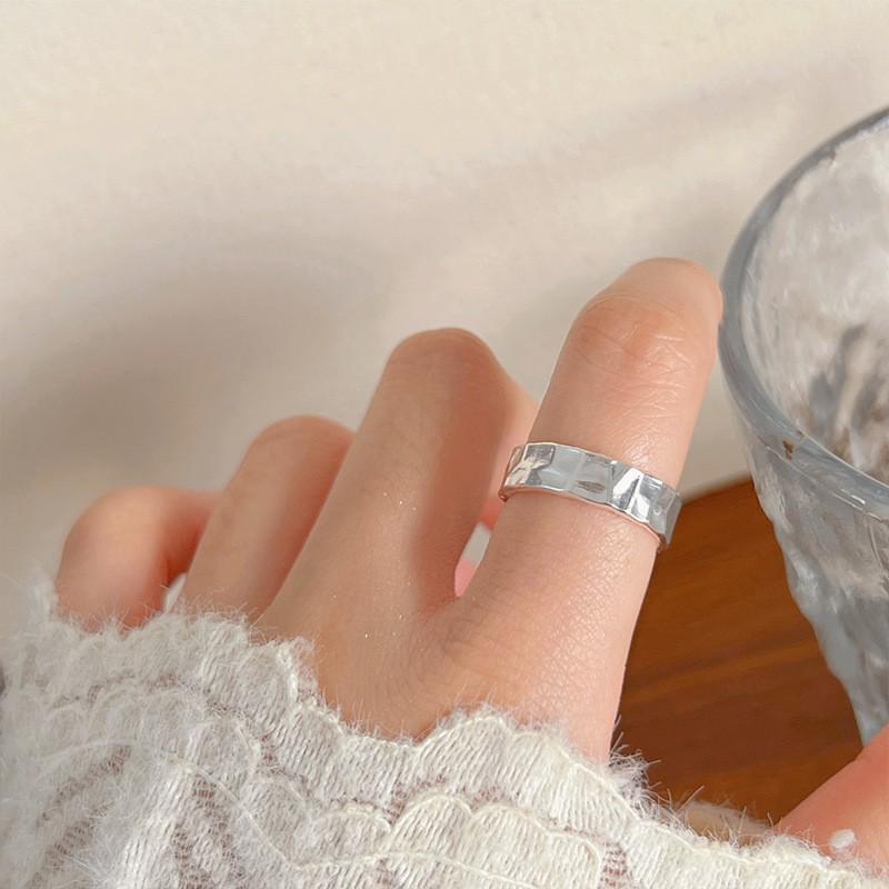 Adjustable Heart Ring: Women's 925 Sterling Silver, Retro Minimalist Style, Index Finger Fashion