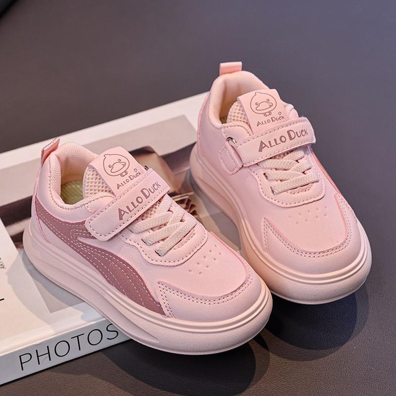 Kids Casual Sneakers Fall 2026 Waterproof PU Leather Soft Sole Non-Slip Unisex Childrens Shoes
