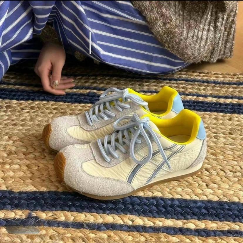 

Guyun Shu Colorful moral training shoes women s ins2025 new retro design sense color matching Forrest Gump shoes niche casual shoes 40 бежевий
