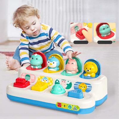 Giocattolo pop-up interattivo per bambini, giocattolo causa-effetto, giochi per lo sviluppo del bambino, giocattoli educativi Montessori