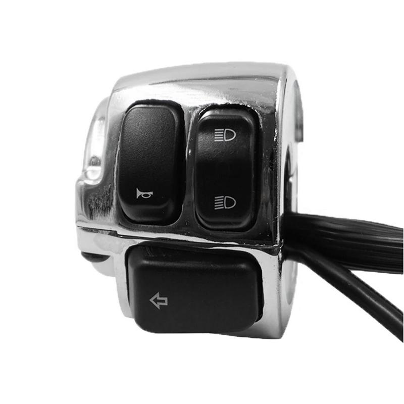 A51K-Motorcycle 1Inch 25Mm Handlebar Control Switch Harness Horn Turn Signal Light Switch For Sportster Dyna Softail