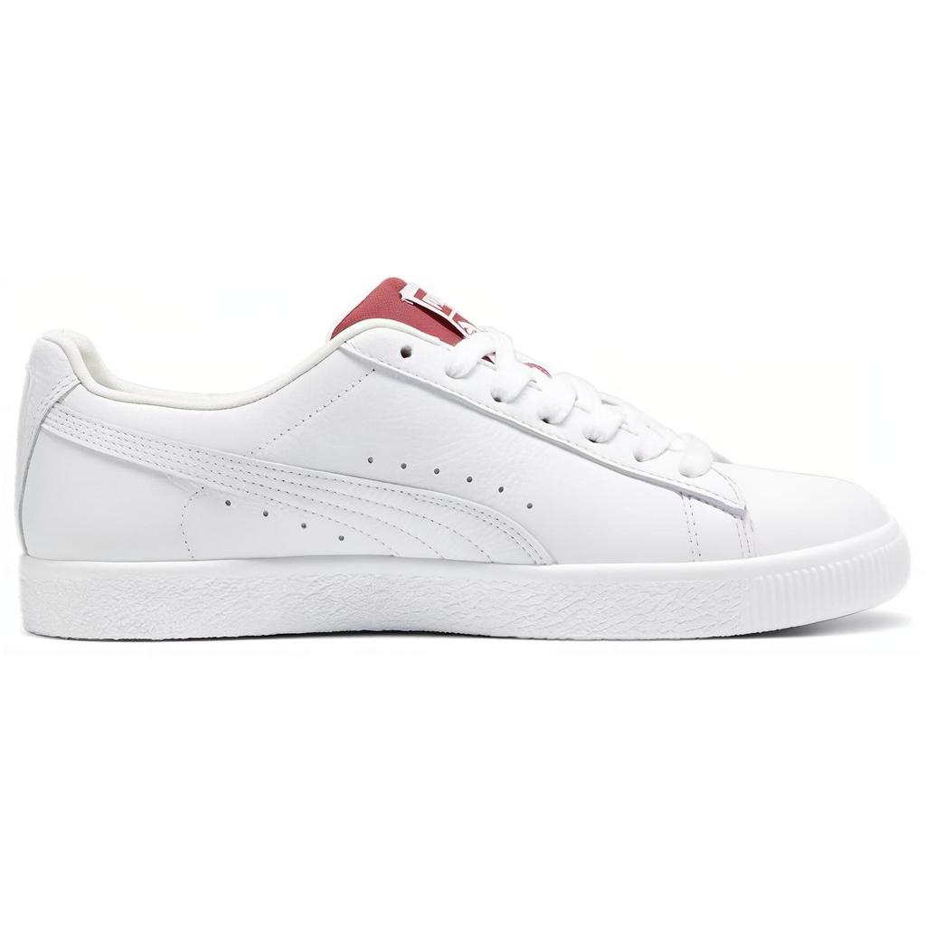 Puma Clyde Varsity 2 Low Top Sneakers Unisex Sneakers White Red 396491-01