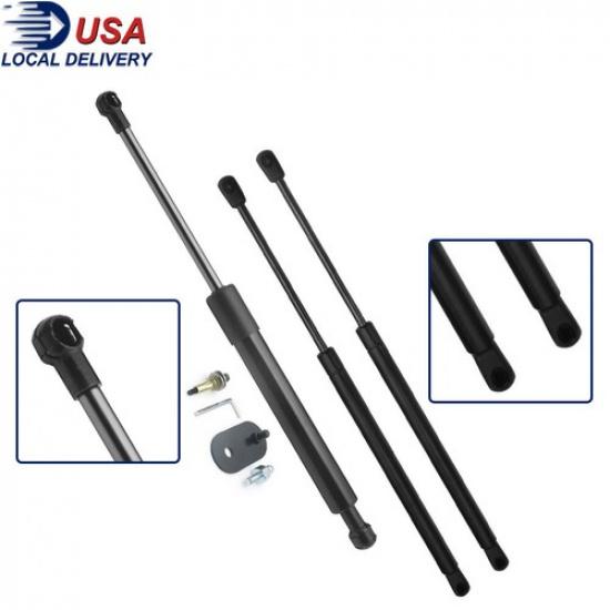 3Pcs Front Hood+Rear Tailgate Gas Shock Struts For Ford F-250/F-350 Super Duty