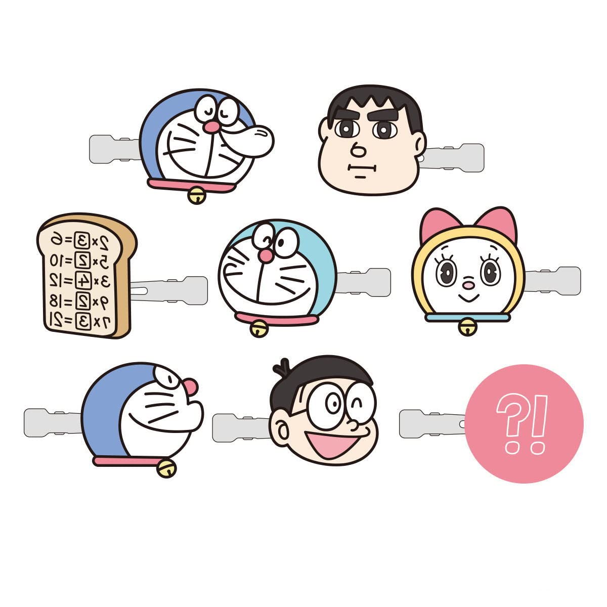 Коллекция заколок Дораэмон (Я Дораэмон том 1) ID-HP011 Вы получите один из них.