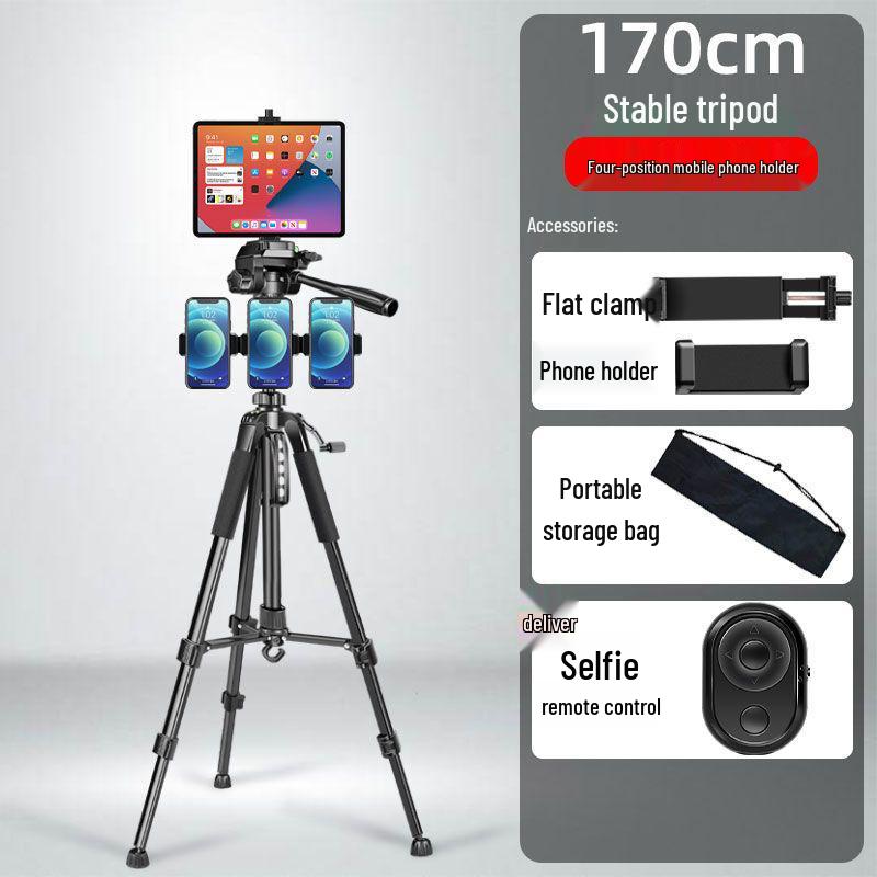 Adjustable Dual Phone Tablet Stand Tripod for Professional Outdoor Use