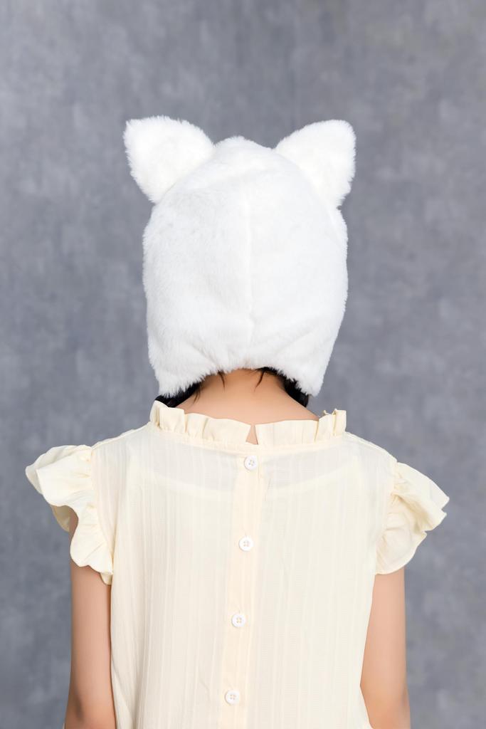 Clearstone Cosplay Halloween Fluffy White Headgear, Cat, Kids,