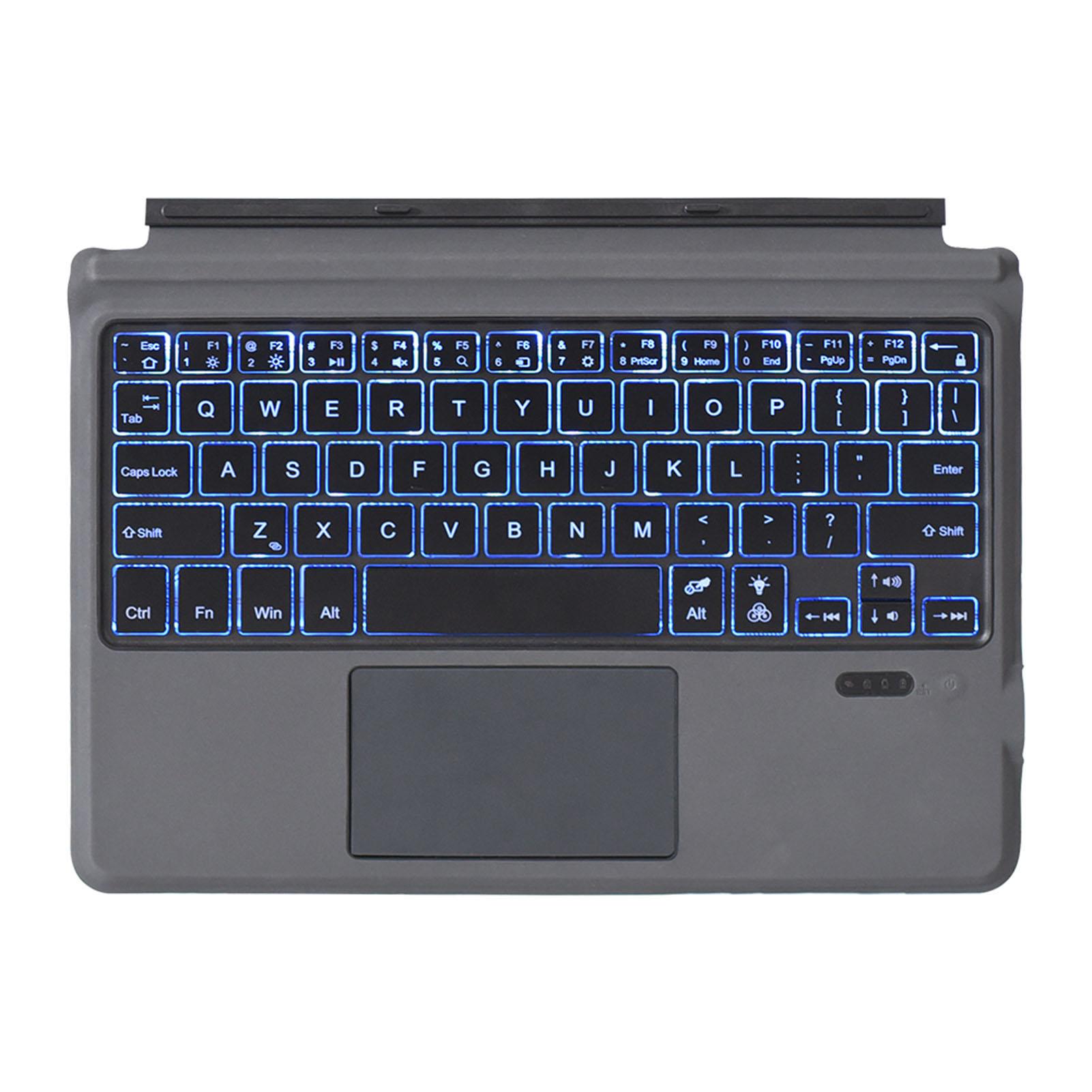 

Беспроводная клавиатура Bluetooth 5.0 Ультратонкая 7 цветов светодиодной подсветки Перезаряжаемая Черная Bluetooth