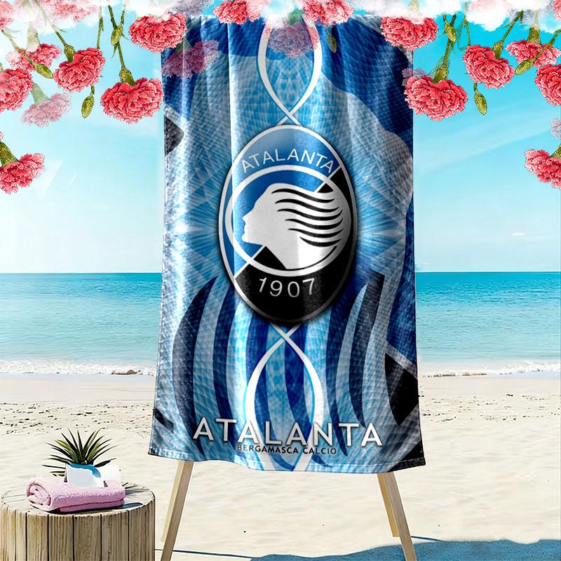 Asciugamano da Spiaggia Stampa Spirito di Squadra Atalanta, Asciugamano Grande Morbido Asciugatura Rapida per Spiaggia Campeggio Nuoto