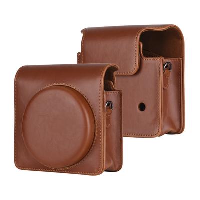Étui de transport portable pour appareil photo instantané en cuir PU avec bandoulière compatible avec Fujifilm Fuji