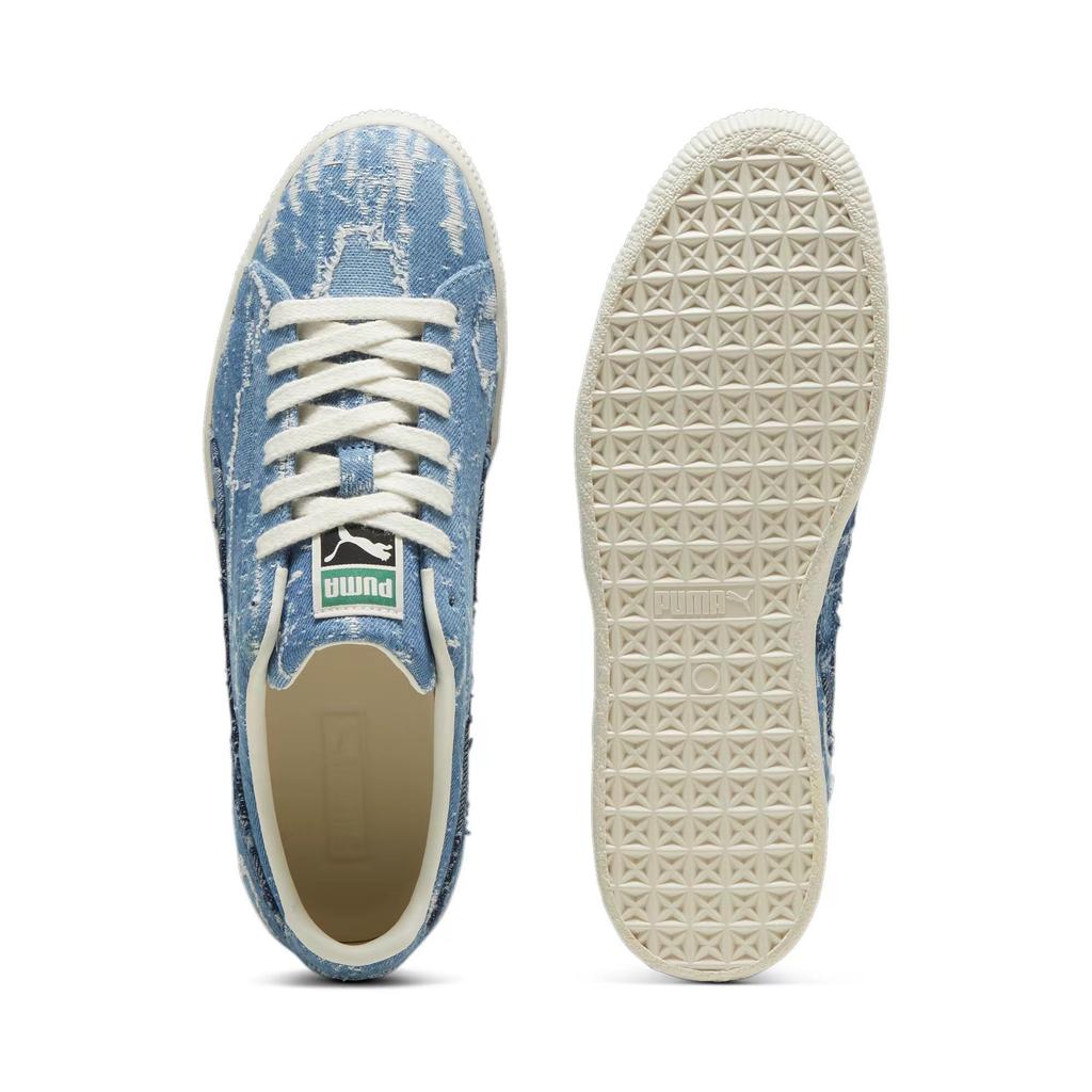 New PUMA Clyde Faded Denim Frosted Ivory 399655-01