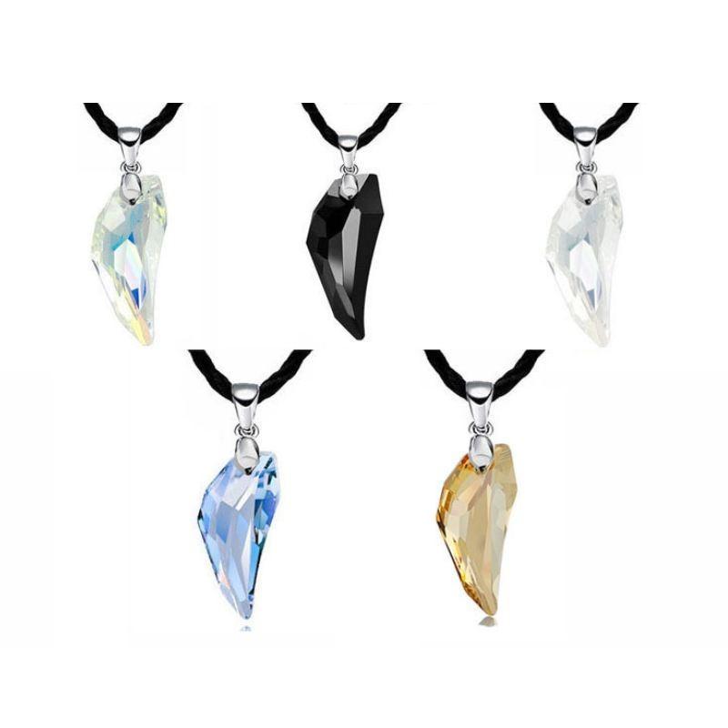 Tooth Wolf Shape Pendant Necklace Transparent Solid Color Decoration Jewelry